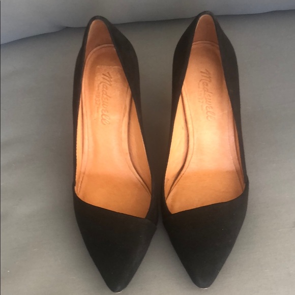(Sold) Madewell Mira Black Suede Heels 6.5 - Picture 6 of 8